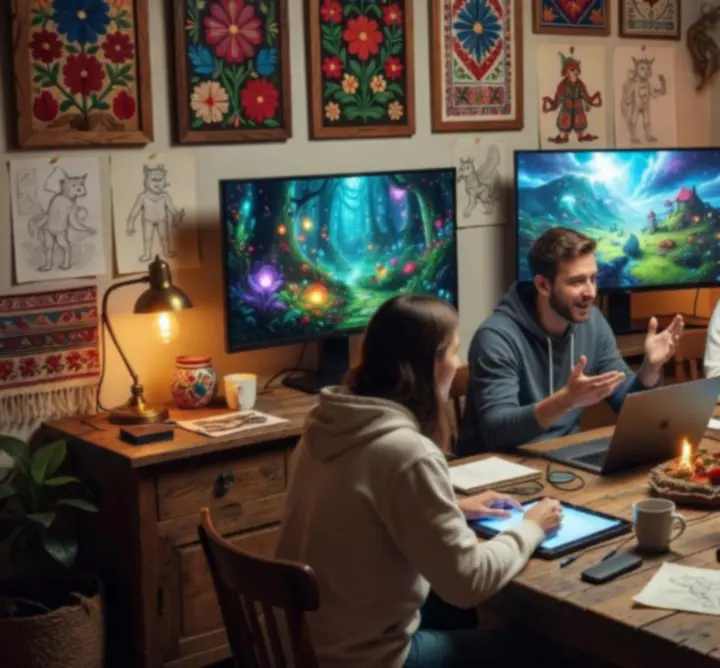 Fejlesztői csapat egy magyar ihletésű fantasy játék világon dolgozik